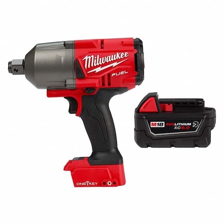 M18 FUEL ONE-KEY High Torque 3/4" Impact Wrench w/ Friction Ring + M18 XC5.0 Resistant Battery
