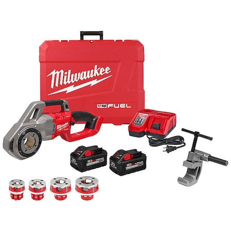 M18 FUEL Compact Pipe Threader with ONE-KEY Kit with 1/2 in. - 1-1/4 in. Compact NPT Forged Aluminum Die Heads