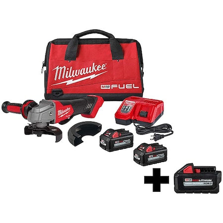 M18 FUEL 4-1/2" / 5" Braking Grinder Kit + M18 HIGH OUTPUT XC6.0 Battery
