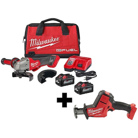 M18 FUEL HACKZALL + M18 FUEL 4-1/2" / 5" Braking Grinder w/ ONE-KEY
