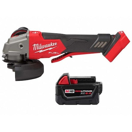 M18 FUEL 4-1/2" / 5" Variable Speed Braking Grinder, Paddle Switch No-Lock + M18 XC5.0 Battery