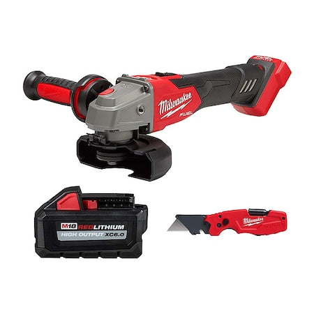 FASTBACK 6-IN-1 Utility Knife + M18 FUEL 4-1/2" / 5" Braking Grinder + M18 XC6.0 Battery