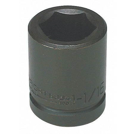 3/4 in Drive Impact Socket Standard Socket, black oxide, Steel,1 9/16 in