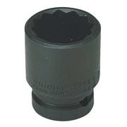 3/4 in Drive Impact Socket Standard Socket, black oxide, Steel,19 mm