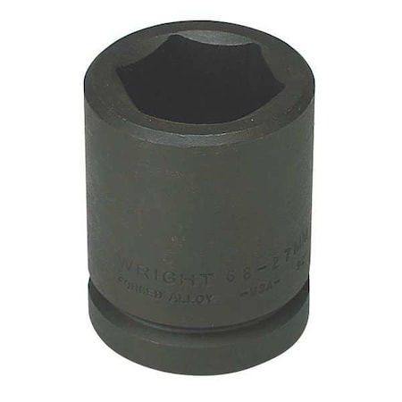 3/4 in Drive Impact Socket Standard Socket, black oxide, Steel,33 mm