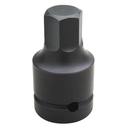 1 in Drive Impact Socket Bit, SAE, 1 pcs, Black Oxide, 5 3/4 in L