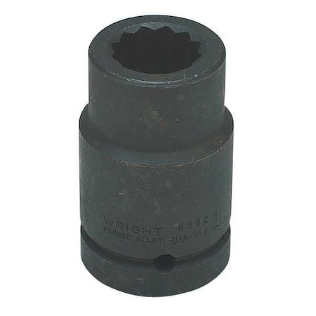 1" Drive, 1" Size, SAE Impact Socket, 12 Pts