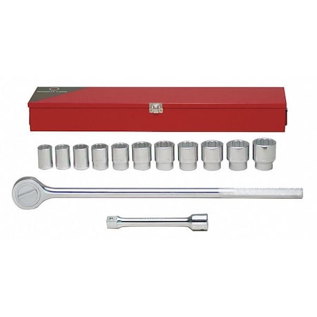 3/4" Drive Standard Socket SAE 13 Pieces 7/8 in to 1 5/8 in , Chrome