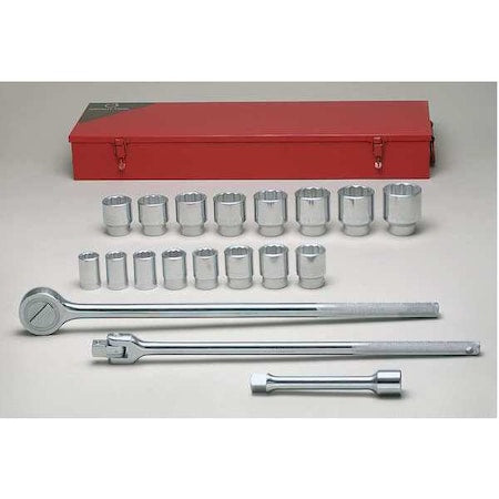 3/4" Drive Standard Socket SAE 19 Pieces 7/8 in to 2 in , Chrome