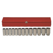 3/4" Drive Deep Socket Set SAE 13 Pieces 3/4 in to 1 1/2 in , Chrome