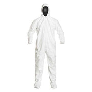 Serged Seams. Attached Elastic Hood. Set Sleeve Design. Elastic Wrists and Ankles. Attached Thumb Loops. XL