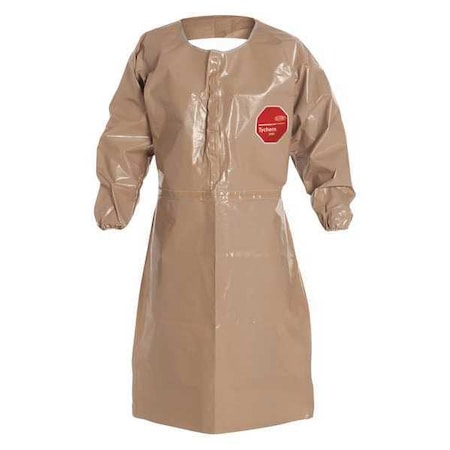 Apron, Multi-layer film barrier laminated to polypropylene (2.0 oz/yd^2) substrate, Tan, 44", 2XL