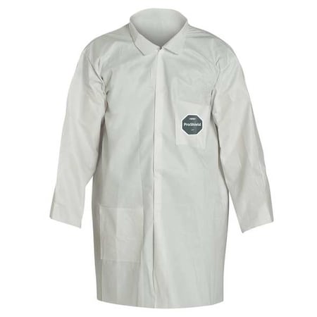 ProShield 60 Disposable Lab Coat, ProShield(R), Snaps Closure, White, 3XL, 30 PK