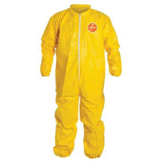 Coverall. Collar. Stormflap. Elastic Wrists and Ankles. Yellow. 3X