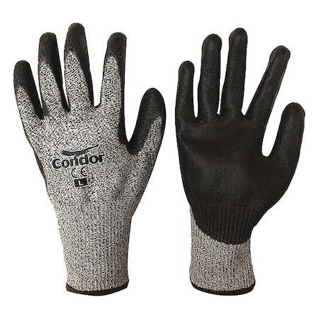 Cut Resistant Coated Gloves, Cut Level A3 ,Dipped ,Polyurethane ,Smooth ,S 1 PR