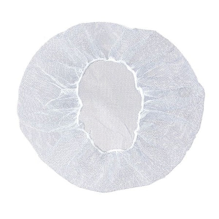 Hairnet, Polyester, 20 in Dia., White, M, 100 PK
