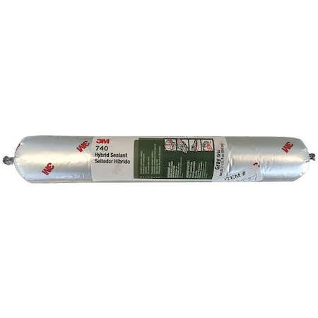 Polymer Adhesive Sealant, 20 oz, Sausage Pack, Gray, Polymer Base, 740