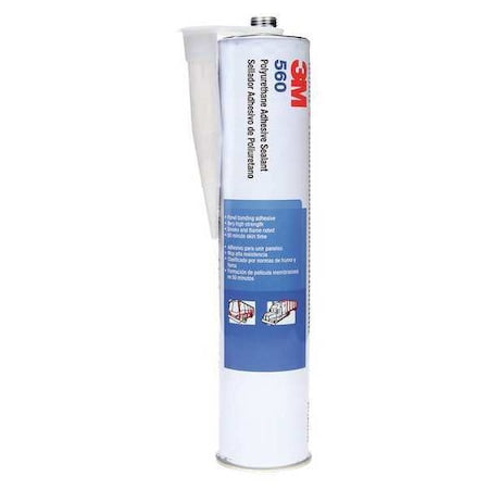 Polyurethane Adhesive Sealant, 10 oz, Cartridge, White, Polyurethane Base, 560