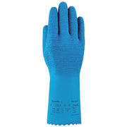 AlphaTec(R) 62-401 Chemical Resistant Gloves, Natural Rubber Latex, 13 in L, 86.6 mil, Blue, 9