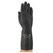 AlphaTec(R) 87-118 Chemical Resistant Gloves, Natural Rubber Latex, 12 in L, 31.5 mil, Black, 8