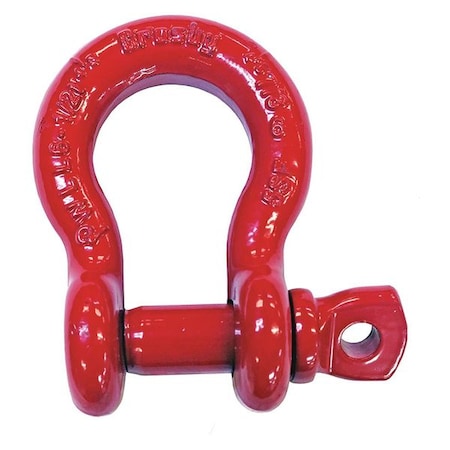 Anchor Shackle, Load Limit 6,500 lb, Carbon Steel, Pin Material Alloy Steel, 5/8 in