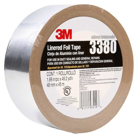 FoilTape,Aluminum,Silver,49ydL,1-7/8inW