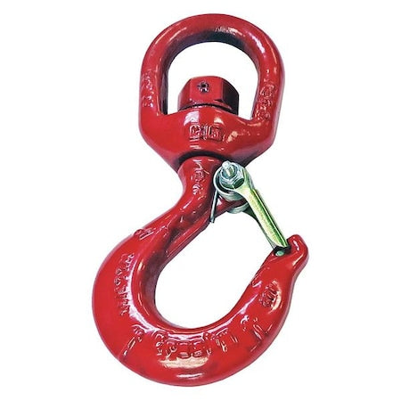 Swivel Hook,Carbon Steel,1500 lb.,Red