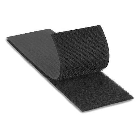 Reclosable Fastener, No Adhesive, 150 ft, 1 in W, Black, 12 PK