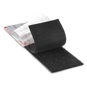 Reclosable Fastener, Rubber Adhesive, 150 ft, 5/8 in W, Black, 4 PK