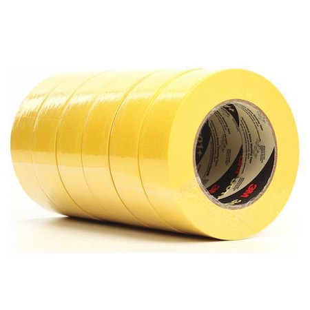 Painter's Tape, 36 mm W x 55 m L, 6.3 mil Thick, Yellow, Rubber Adhesive, 24 PK