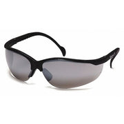Venture II(R), Safety Glasses, Anti-Scratch, Gray Mirror Lens, Black Frame, Half-Frame