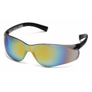 Ztek(R), Safety Glasses, Anti-Scratch, Amber Mirror Lens, Black Frame, Frameless