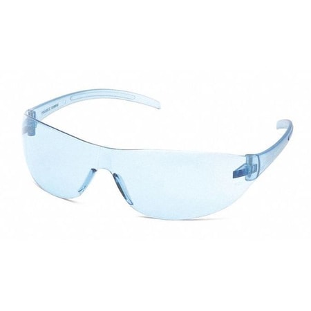 ALAIR(R), Safety Glasses, Anti-Scratch, Blue Lens, Blue Frame, Frameless