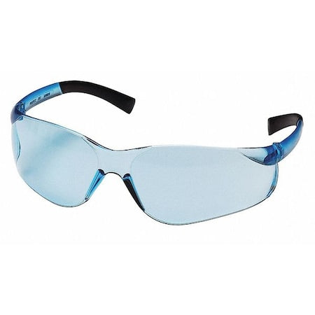 Ztek(R), Safety Glasses, Anti-Scratch, Blue Lens, Blue Frame, Frameless
