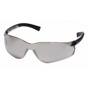 Ztek(R), Safety Glasses, Anti-Scratch, Silver Mirror Lens, Black Frame, Frameless