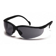 Venture II(R), Safety Glasses, Anti-Scratch, Gray Lens, Black Frame, Half-Frame