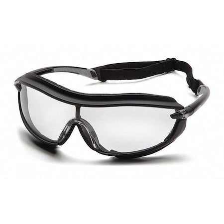 XS3 PLUS(R), Safety Glasses, Anti-Fog & Anti-Scratch, Clear Lens, Black Frame, Full-Frame