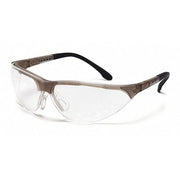 RENDEZVOUS(R), Safety Glasses, Anti-Fog & Anti-Scratch, Clear Lens, Gray Frame, Half-Frame