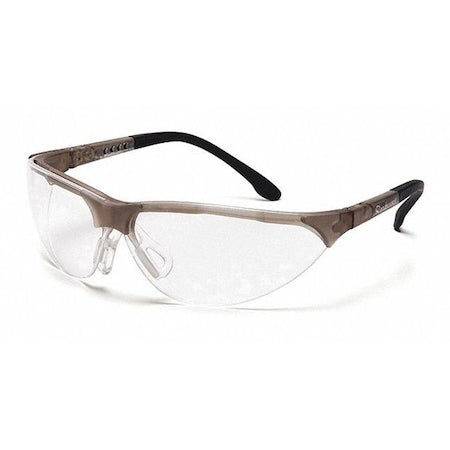 RENDEZVOUS(R), Safety Glasses, Anti-Fog & Anti-Scratch, Clear Lens, Gray Frame, Half-Frame
