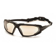 Highlander(TM), Safety Glasses, Anti-Fog & Anti-Scratch, Indoor/Outdoor Mirror Lens, Black Frame