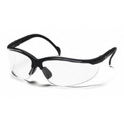 Venture II(R), Safety Glasses, Anti-Fog & Anti-Scratch, Clear Lens, Black Frame, Half-Frame