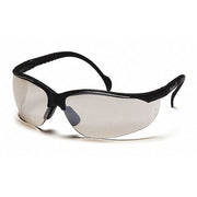 Venture II(R), Safety Glasses, Anti-Fog, Anti-Static & Anti-Scratch, I/O Mirror Lens, Black Frame