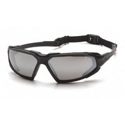 Highlander(TM), Safety Glasses, Anti-Fog & Anti-Scratch, Silver Lens, Black Frame, Full-Frame