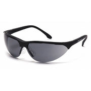 RENDEZVOUS(R), Safety Glasses, Anti-Fog & Anti-Scratch, Gray Lens, Black Frame, Half-Frame