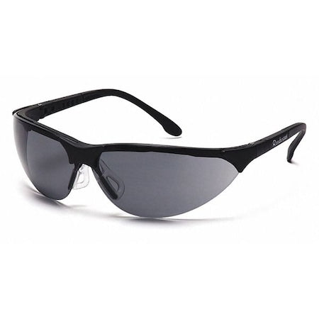 RENDEZVOUS(R), Safety Glasses, Anti-Fog & Anti-Scratch, Gray Lens, Black Frame, Half-Frame
