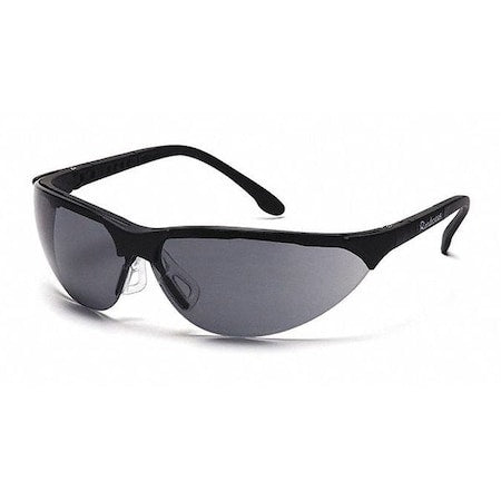 RENDEZVOUS(R), Safety Glasses, Anti-Scratch, Gray Lens, Black Frame, Half-Frame