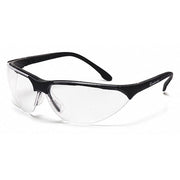 RENDEZVOUS(R), Safety Glasses, Anti-Scratch, Clear Lens, Black Frame, Half-Frame