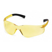 Ztek(R), Safety Glasses, Anti-Scratch, Amber Lens, Amber Frame, Frameless