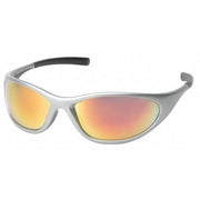 ZONE II(R), Safety Glasses, Anti-Scratch, Orange Mirror Lens, Silver Frame, Full-Frame