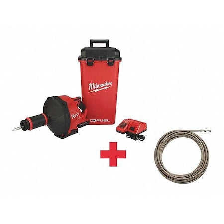 50 ft Cordless Drain Cleaning Machine, 18V